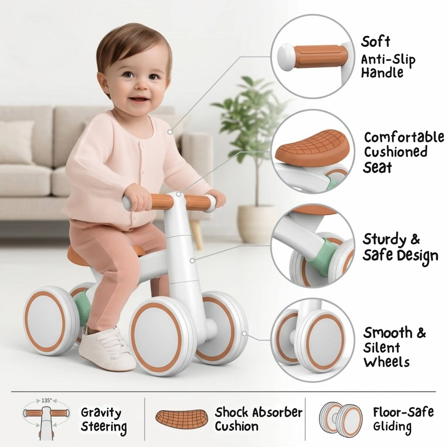 SmartStart™ Balance Bike - First Bike for Toddlers (Age 2-5)