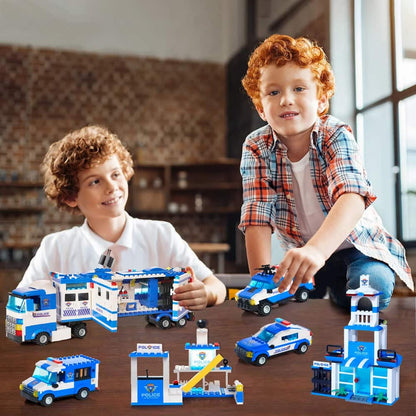 8 in 1 City Police Building Toy Set