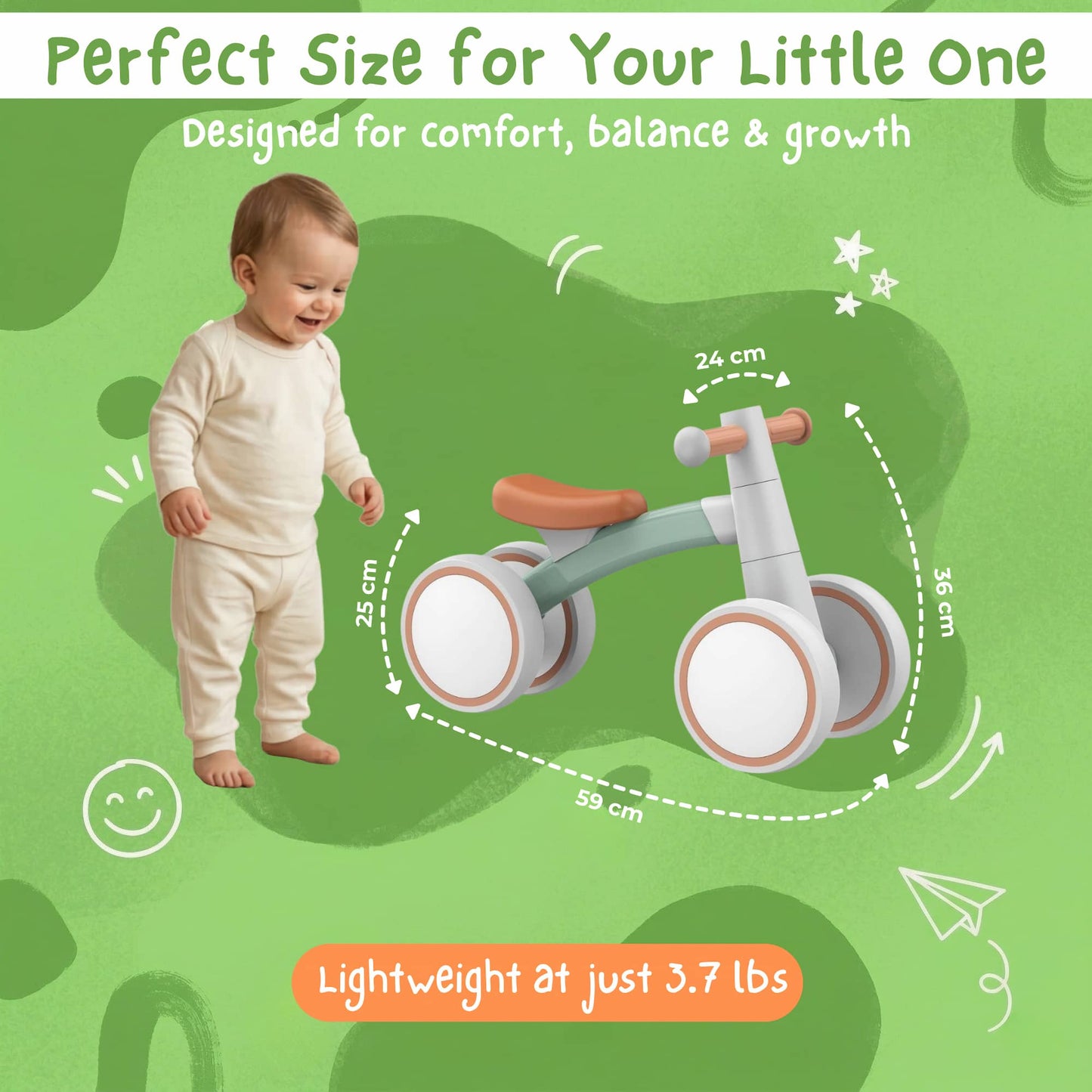 SmartStart™ Balance Bike - First Bike for Toddlers (Age 2-5)