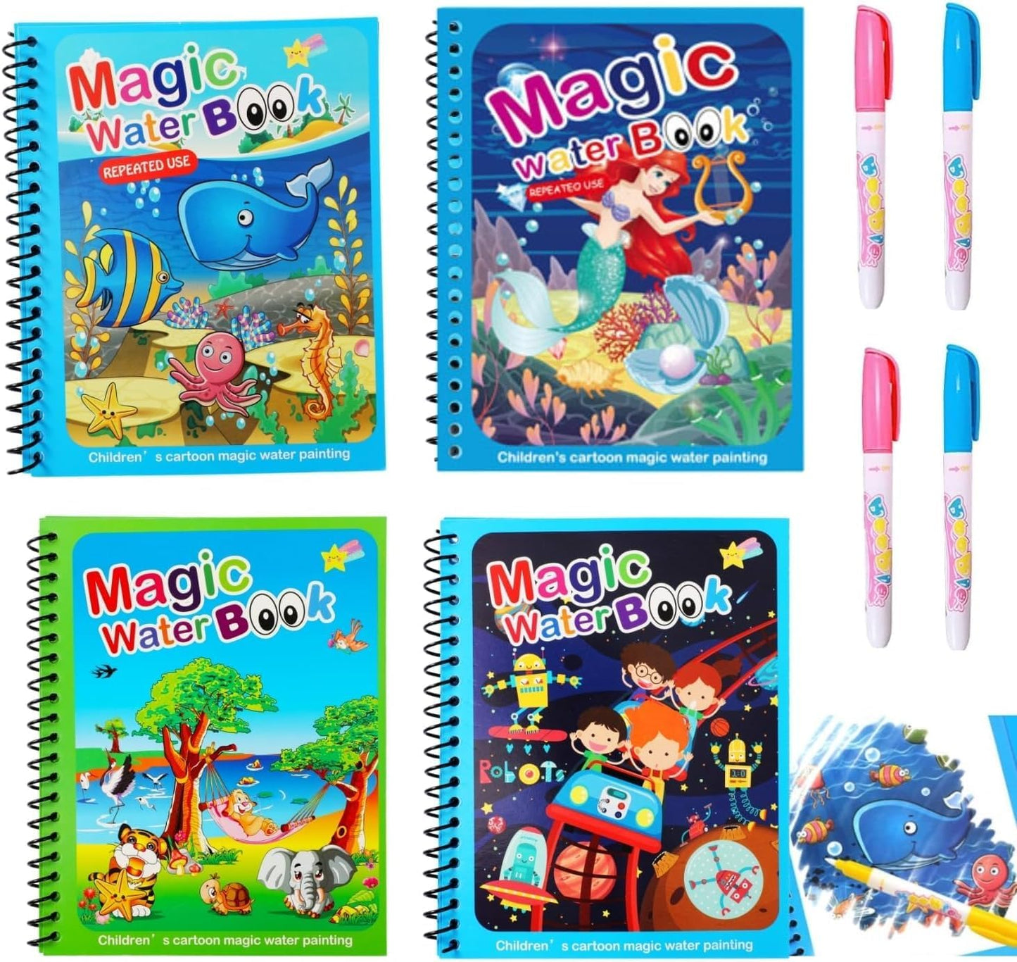 Magic Water Coloring Drawing Painting Books